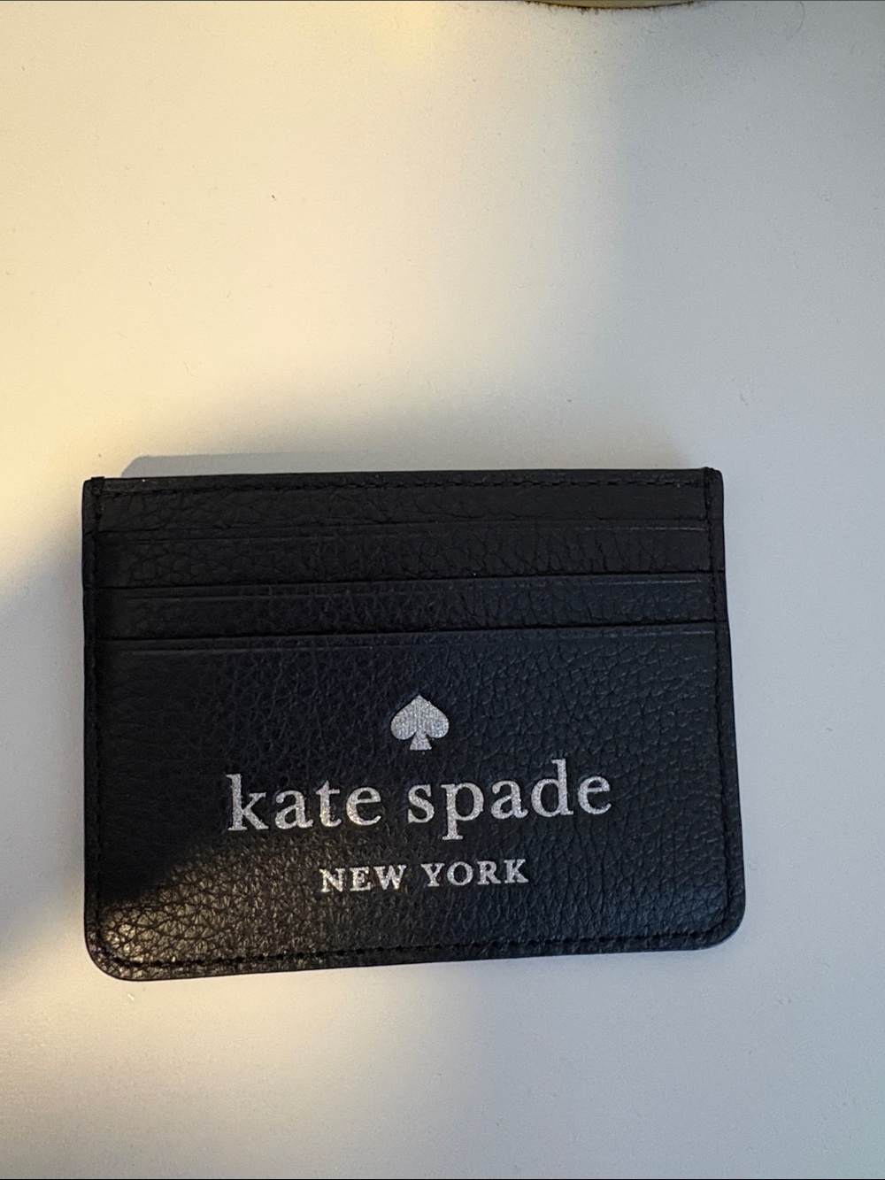 kate spade Black Leather Logo Card Holder